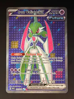 Iron Valiant ex 225/182 Ultra Rare Paradox Rift Pokemon NM/M - Image 1