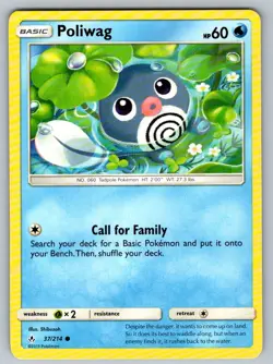 Poliwag 37/214 Common Unbroken Bonds Pokemon Near Mint - Image 1