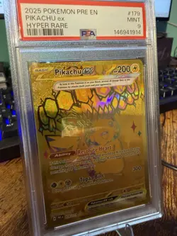 Pokemon Pikachu ex Sv: Prismatic Evolutions Hyper Rare Holo EN 179 PSA 9 - Image 3