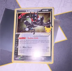 Pokemon Greninja Star Promo 25th Anniversary Holo SWSH144 130HP Mist Slash - Image 1