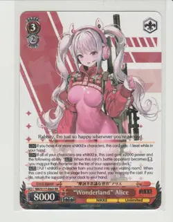 "Wonderland" Alice Double Rare Weiss Card NIK/S117-E060 RR NIKKE - Image 1