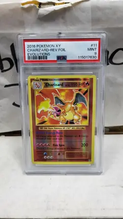 2016 CHARIZARD REVERSE FOIL HOLO XY EVOLUTIONS POKEMON TCG PSA 9 MINT #11/108 - Image 2
