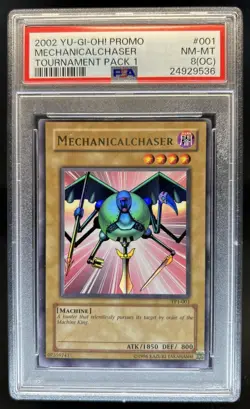 2002 Yu-Gi-Oh Tournament Pack 1st Season Mechanicalchaser #TP1-001 PSA 8 OC - Image 1