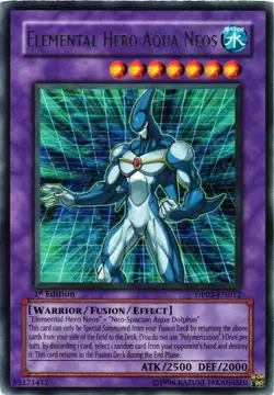 Yugioh Elemental Hero Aqua Neos DP03-EN012 Rare 1st Edition VLP - Image 1