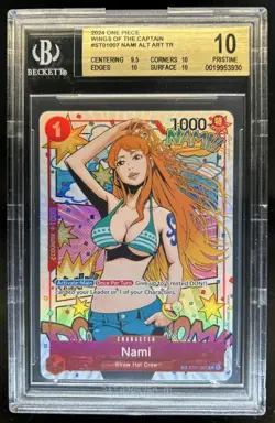 2023 One Piece Premium Card FILM RED Nami Alt Art PRISTINE #ST01-007 BGS 10 - Image 1