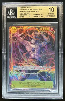 2024 One Piece 500 Years in the Future JP Portgas.D.Ace Alt Art #OP07-119 BGS 10 - Image 1