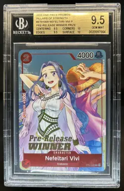 2023 One Piece Pre-Release Winner Nefletari Vivi #ST01-009 BGS 9.5 - Image 1