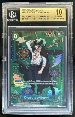 2026 One Piece Dracule Mihawk Special Card PRISTINE #OP12-030 BGS 10 - Image 1