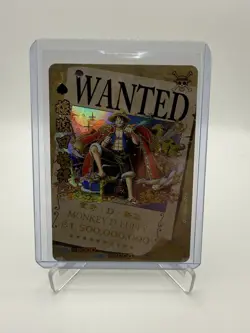 One Piece WANTED Monkey D. Luffy Chinese GOLD SSR OP-5M01-037 - Image 1