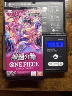 Heavy 13.00g One Piece Sealed A Fist Of Divine Speed OP-11 Japanese Booster Pack - Image 1