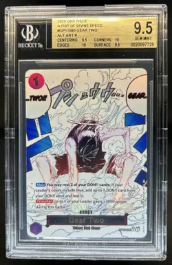 2025 One Piece Gear Two Rare Alt Art Alternative #OP11-080 BGS 9.5 - Image 1