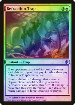 Refraction Trap FOIL Worldwake HEAVILY PLD White Uncommon MAGIC CARD ABUGames - Image 1