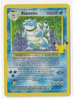 Blastoise - 2/102 - Pokemon Celebrations Classic Collection Holo Rare Card NM - Image 1