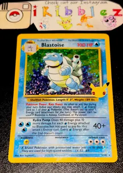 Blastoise 2/102 NM Ultimate Holo Rare 25th Anniversary Celebrations Pokemon Card - Image 2