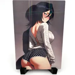 Bleach Rukia Kuchiki Sexy Anime Waifu Girl Doujin Lewd Goddess Story Art Card - Image 2