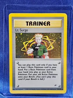 2000 Pokemon Gym Heroes Lt. Surge Holo #17/132 LP Card - Image 1