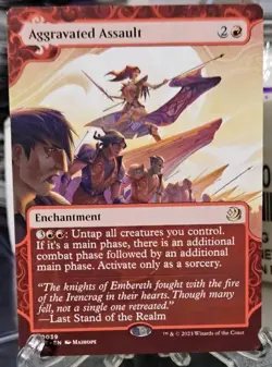 MTG ENCHANTING TALES AGGRAVATED ASSAULT RARE - Image 1
