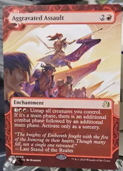 MTG ENCHANTING TALES AGGRAVATED ASSAULT RARE - Image 3