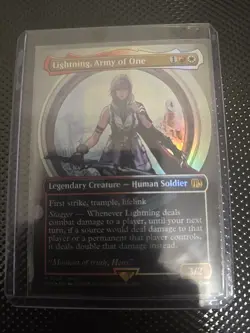 Lightning, Army of One (0320) (Borderless) Final Fantasy Foil - Image 1