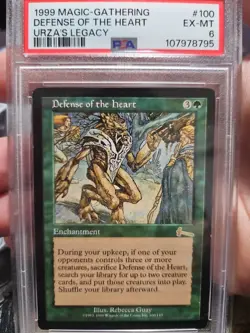 1999 Magic The Gathering Defense Of The Heart Urzas Legacy PSA 6 - Image 1
