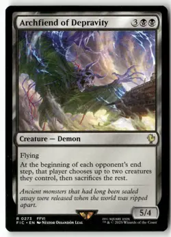 Archfiend of Depravity 273 Rare Commander: FINAL FANTASY Magic: The Gathering NM - Image 1