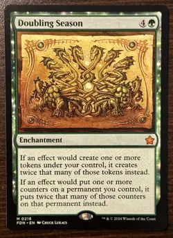 MTG Doubling Season Foundations FDN M 0216 Regular Mythic NM - Image 1