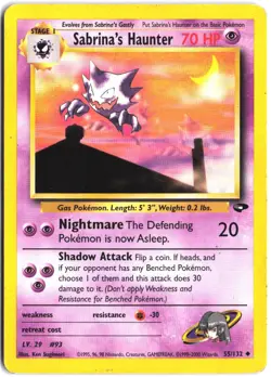Sabrina's Haunter 55/132 Uncommon Gym Challenge Pokemon Unlimited - Image 1