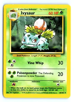 Pokemon Ivysaur #030/102 Base Set tcg - Image 1