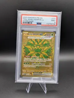 2025 POKEMON PRE EN-PRISMATIC EVOLUTIONS HYPER RARE TEAL MASK OGERPON EX PSA 9 - Image 1