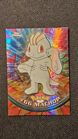 2000 Pokemon Topps Chrome Series 1 #66 Machop Spectra Card - LP/MP - Image 2