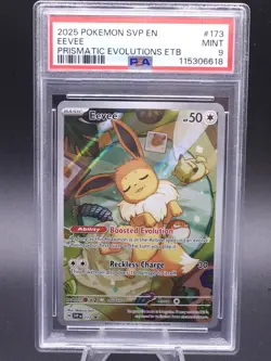 Pokemon Eevee TCG 173/225 SVP Prismatic Evolutions Black Star Promo PSA Mint 9 - Image 1
