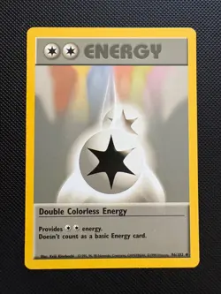 Vintage Pokemon TCG - Double Colorless Energy 96/102 - Base Set - MP - Image 1