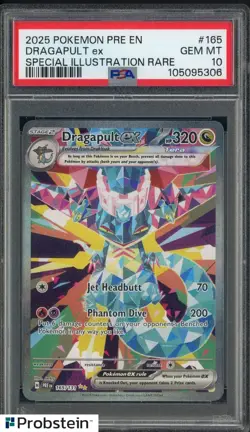 2025 Pokemon PRE EN Special Illustration Rare #165 Dragapult ex PSA 10 GEM MINT - Image 1