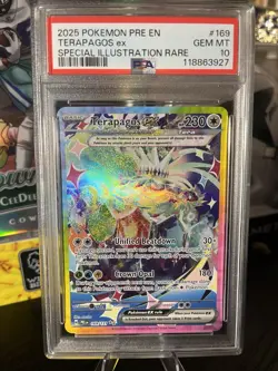 Pokemon Terapagos ex 169/131 Prismatic Evolutions Special Illustration Rare PSA… - Image 1