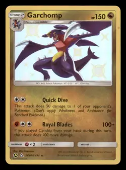 Garchomp SV40/SV94 Shiny Rare Hidden Fates Shiny Vault Pokemon Lightly Played - Image 1