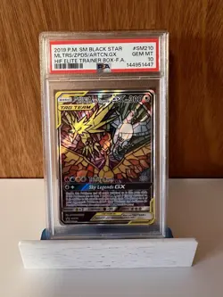 Zapdos Moltres Articuno GX Stained Glass Bird HF ETB Promo Pokemon 2019 PSA 10! - Image 1