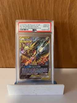 Zapdos Moltres Articuno GX Stained Glass Bird HF ETB Promo Pokemon 2019 PSA 10! - Image 5