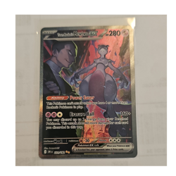 *Check Photo* *Flaw* Pokemon TCG Team Rocket's Mewtwo ex 231/182 SV10 SIR Holo - Image 1