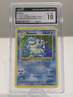CGC 10 Blastoise 003/034 CLB Trading Card Game Classic Deck Pokemon Gem Mint - Image 1