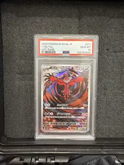 2023 POKEMON JPN SV3A-RAGING SURF ART RARE #071 YVELTAL PSA 10 - Image 1