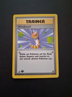 (1) Pokemon 1st Edition German Base Set Gust Of Wind NM, Multiple Available - Image 1