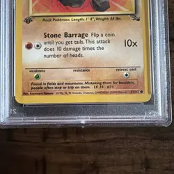 1999 Pokemon Fossil Geodude 1st Edition #47 PSA 9 MINT - Image 3