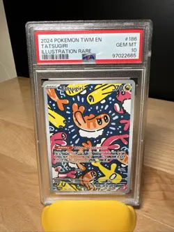 Pokemon TCG Tatsugiri Twilight Masquerade Illustration Rare Card 186/167 PSA 10 - Image 1