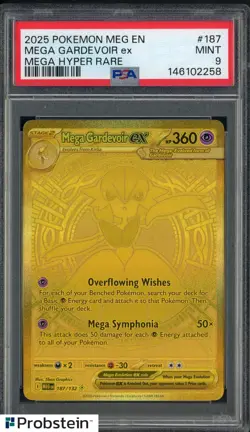 2025 Pokemon MEG Portuguese Mega Hyper Rare #187 Mega Gardevoir ex PSA 9 - Image 1