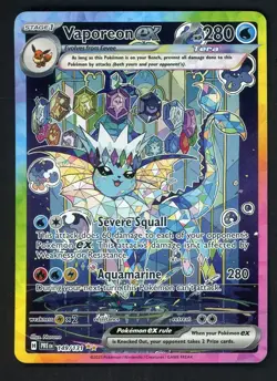 2025 Pokemon SV Prismatic Evolutions #149/131 Vaporeon Ex SIR - Image 1