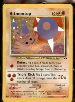 Hitmontop 3/75 Neo Discovery Holo - TCG Pokemon - LP - Image 1