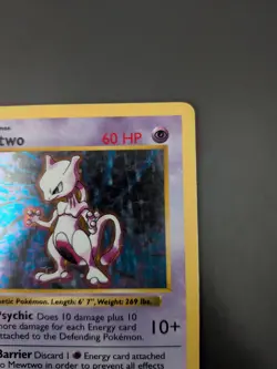 Pokemon Mewtwo 10/102 Holo 1st Edition Base Set Shadowless - Image 4