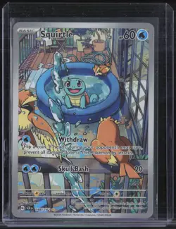2024 Pokemon Stellar Crown Illustration Rare #148 Squirtle - Image 1