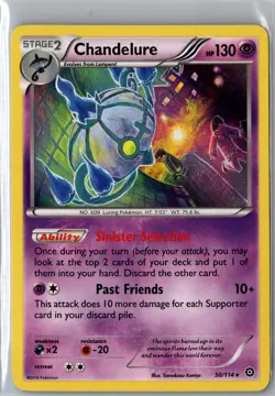 Chandelure 50/114 Holo Rare Steam Siege Pokemon Near Mint - Image 1