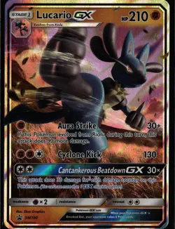 Lucario GX - SM100 Holo Promo Sun & Moon Promo Pokemon Near Mint - Image 1